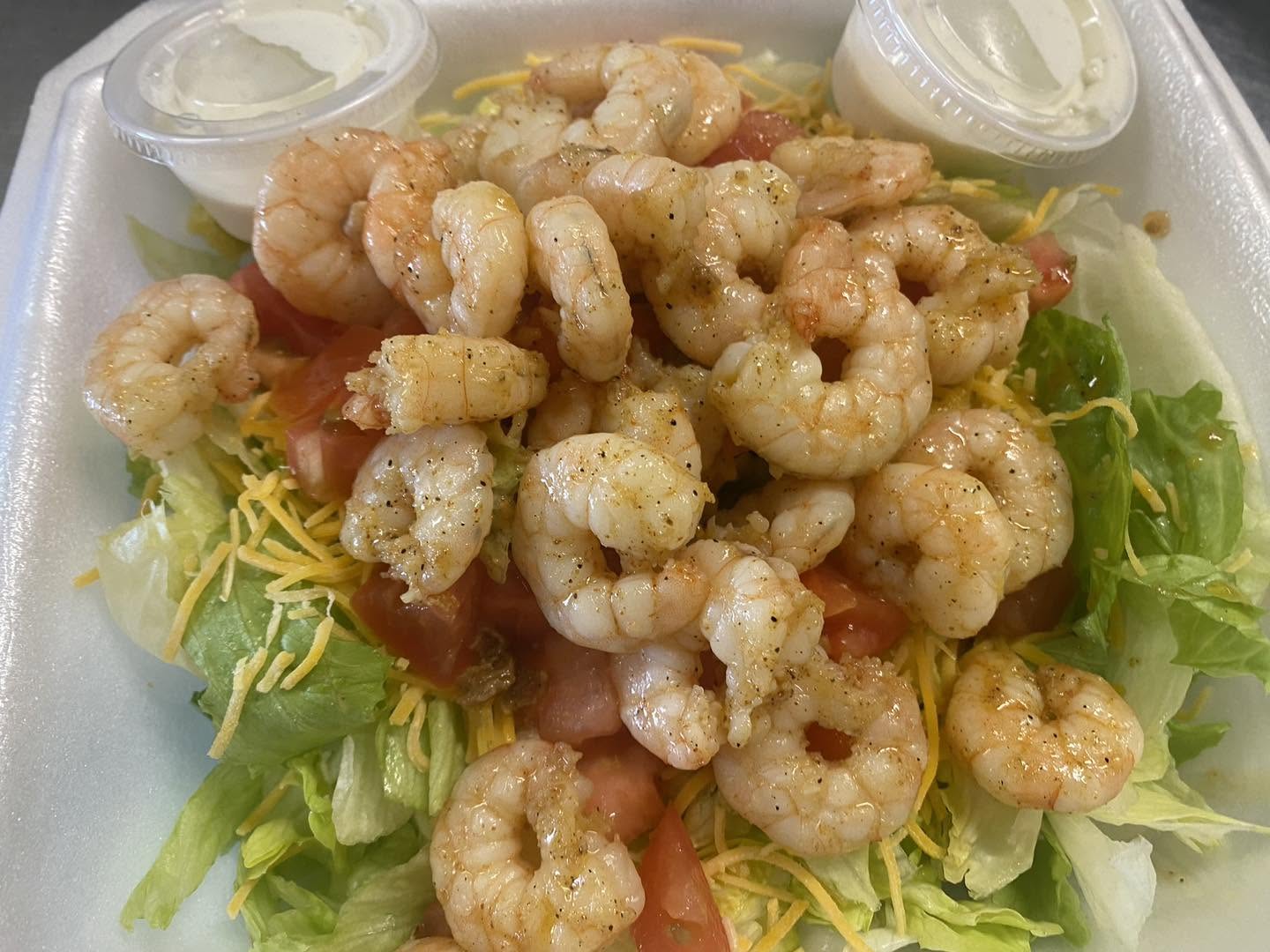 Grilled shrimp salad