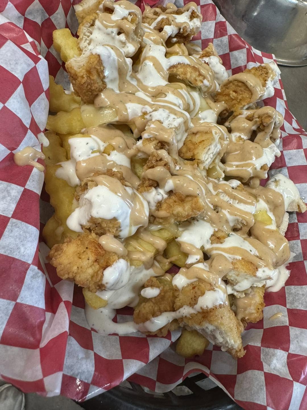 Loaded debris fries at Countryside Diner
